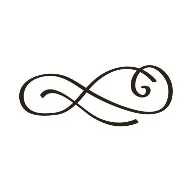 Dekoratif girdaplar bölücüler monokrom simgesini çaprazladı