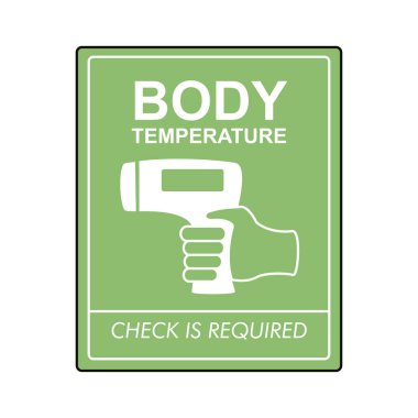 Vücut sıcaklığı denetimi kampanya etiketi