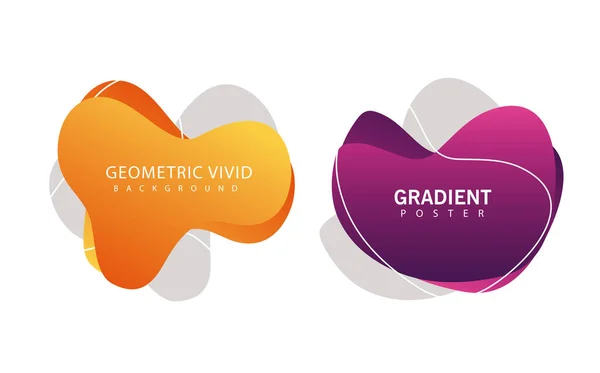 Geometric vivid and gradient backgrounds — Stock Vector