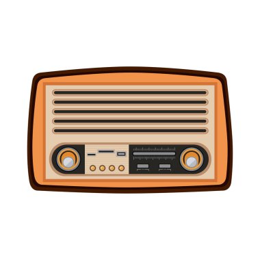 Eski retro radyo aygıtı simgesi