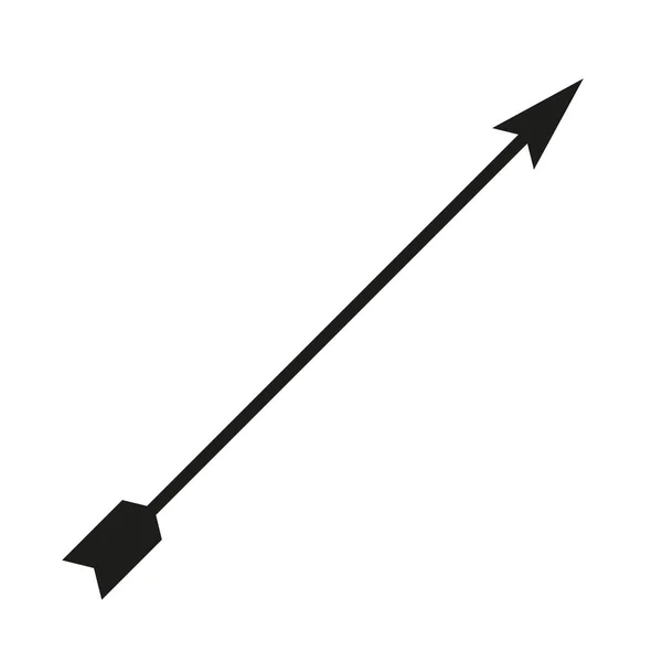 Diseño aislado flecha vector negro — Vector de stock