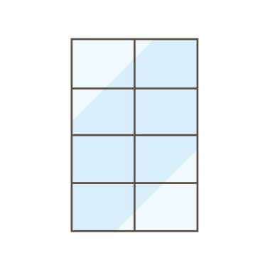 İzole cam pencere vektör tasarımı