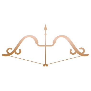 ok ve yay altın vektör tasarımı