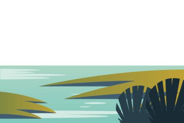 Göl manzaralı güzel manzara