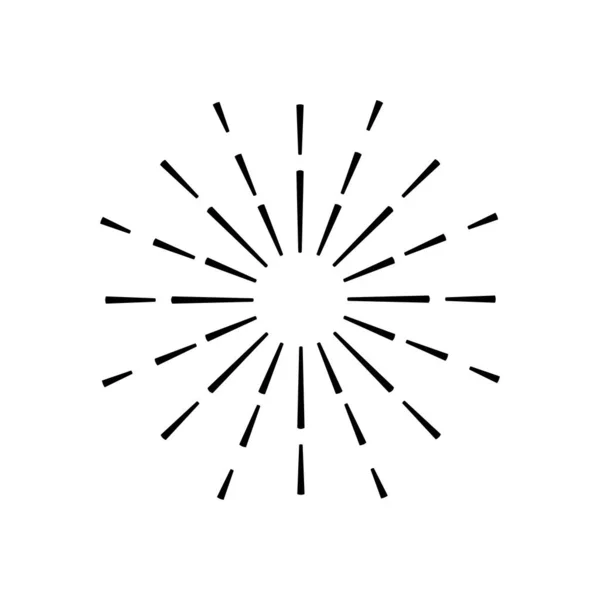 Napkitörés sugarak dekoráció elszigetelt ikon — Stock Vector