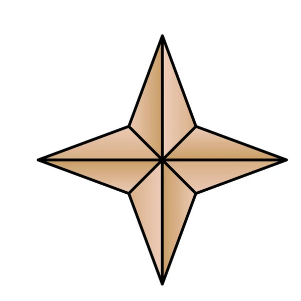 Yıldız süsleme formu izole edilmiş simge — Stok Vektör