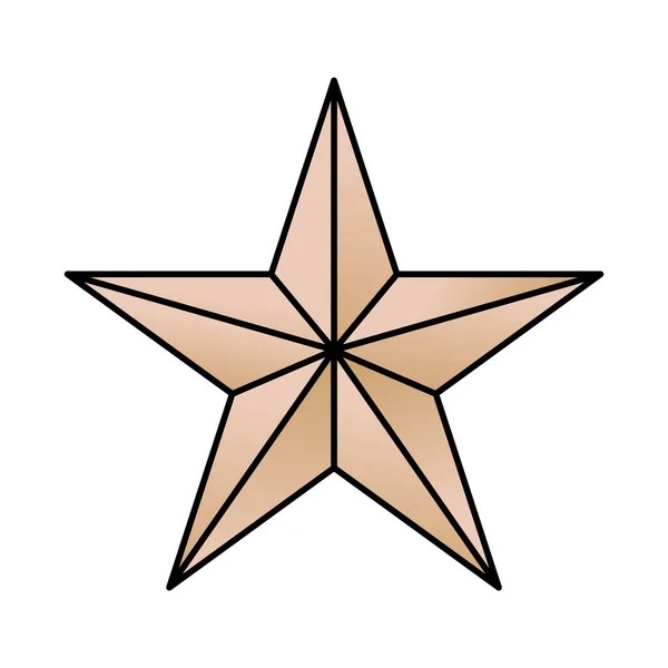 Stjärna dekoration form isolerad ikon — Stock vektor