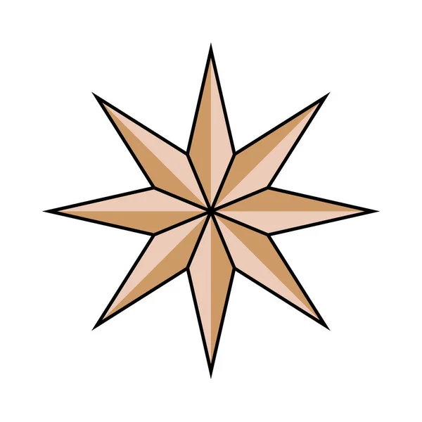 星の装飾フォーム孤立したアイコン — ストックベクタ