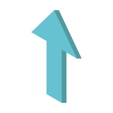 Yukarı ok izometrik biçim simgesi