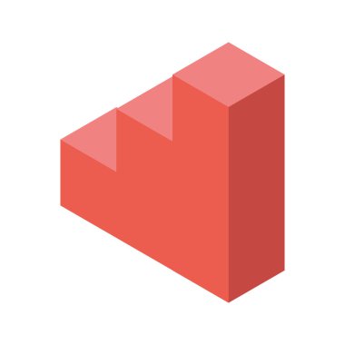 merdiven yukarı izometrik biçim simgesi