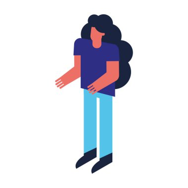 kadın avatar karakteri izole edilmiş simge