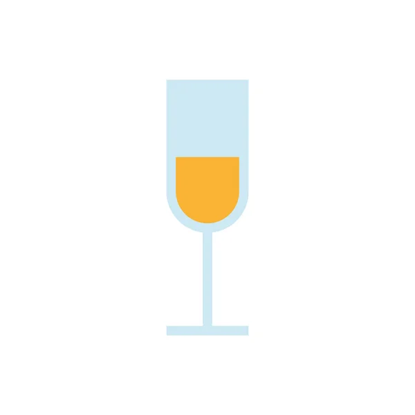 Copo de champanhe bebida ícone isolado — Vetor de Stock
