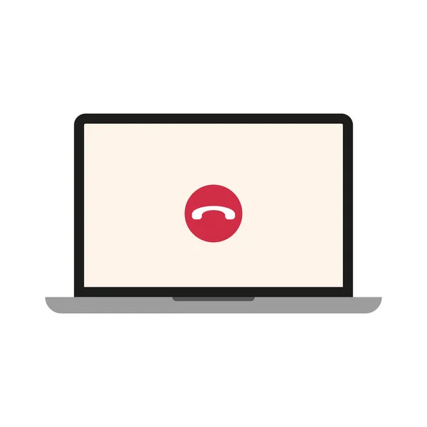 Laptop computer portable device icon — Stock Vector