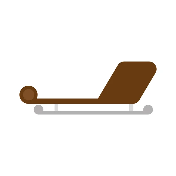 Wooden snow sled christmas icon — Stock Vector