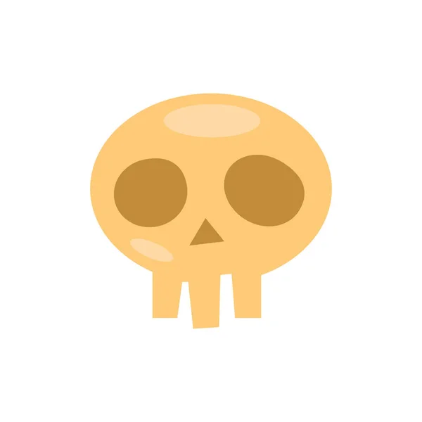 Halloween cranio testa isolato icona — Vettoriale Stock