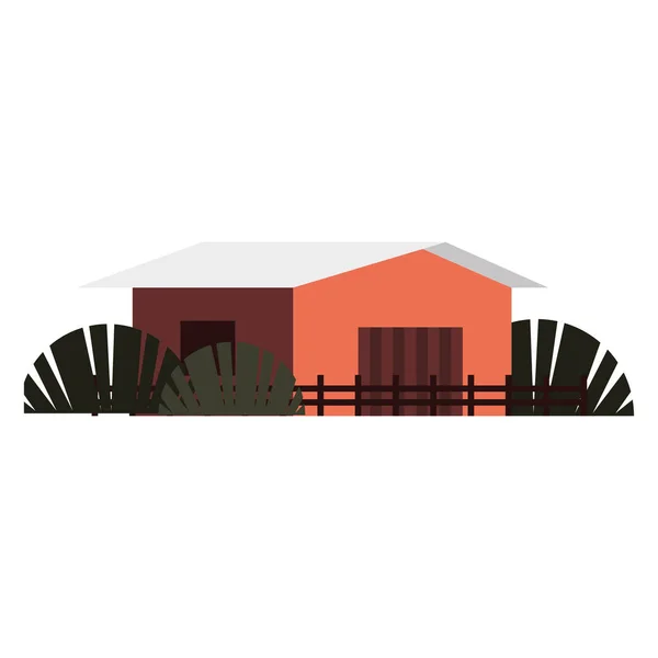 Ферма стійкий будівельний фасад значок — стоковий вектор