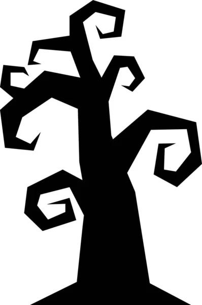 Темное дерево Хэллоуин изолированный значок — стоковый вектор