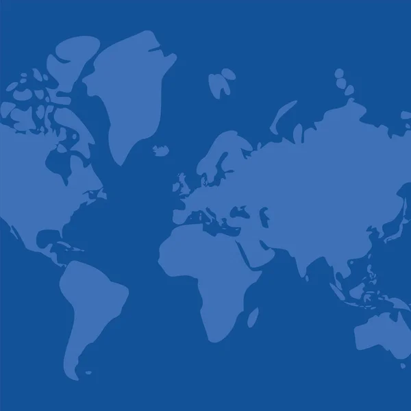 Planeta mundo Terra mapas silhueta — Vetor de Stock