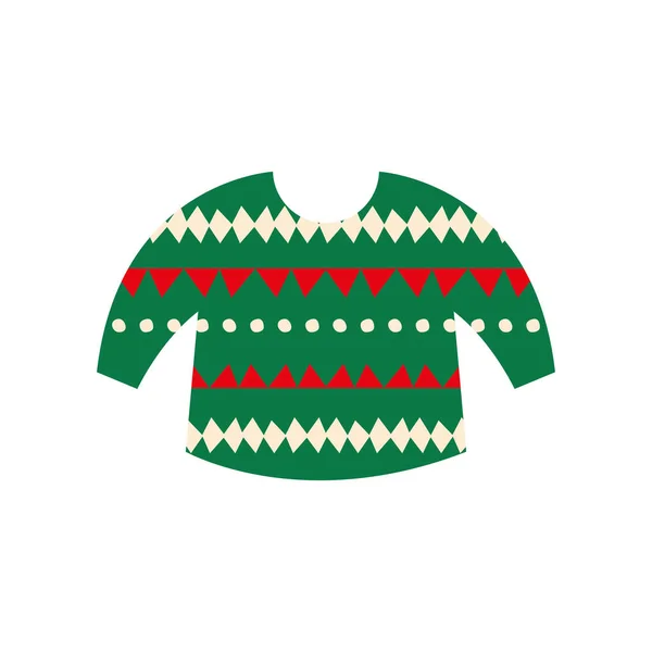 Feliz feliz casaco de lã de Natal — Vetor de Stock