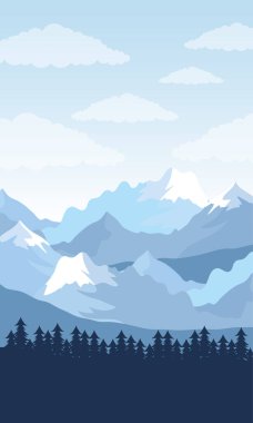 Çamlarla dolu güzel manzara manzarası