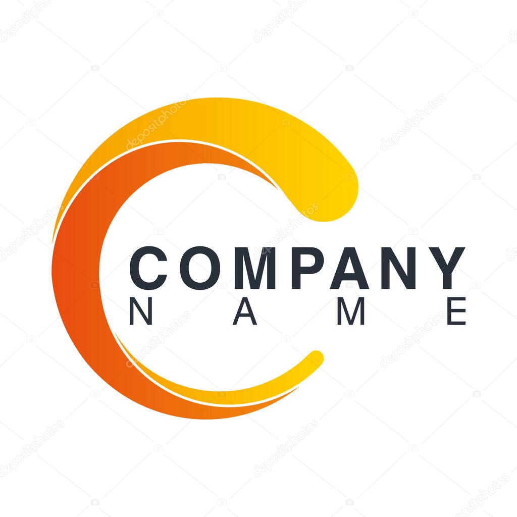 company name emblem with letter c