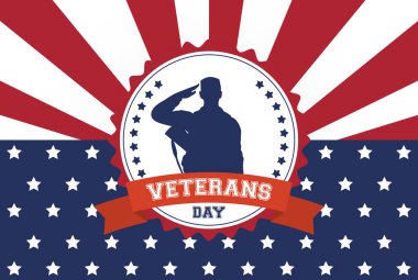 ABD bayrağında sallanan askerlerle gaziler günü kutlamaları.