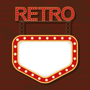 Duvardaki retro Light beşgen figür çerçevesi