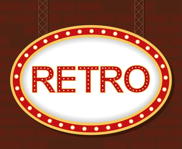 Retro Světle oválný rám postavy ve stěně — Stockový vektor