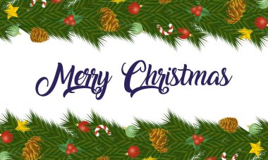 Mutlu noel kartları, çelenk süslemeleri çerçeveli