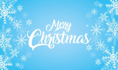 Mektuplu ve kar taneli mutlu noel kartları.