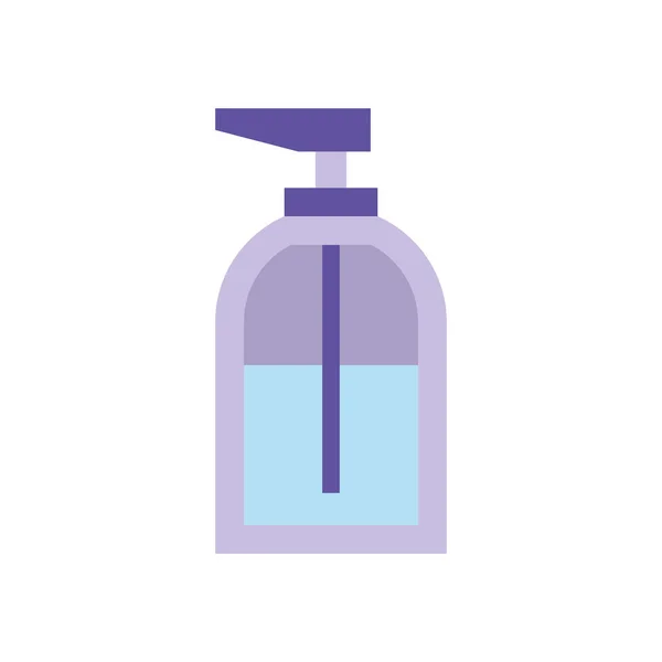 Antibacteriële zeepfles platte pictogram — Stockvector