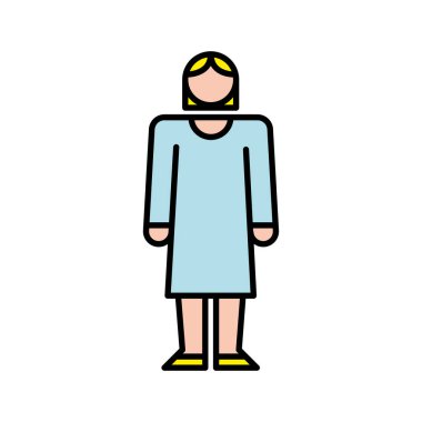 Zarif iş kadını avatar karakter simgesi