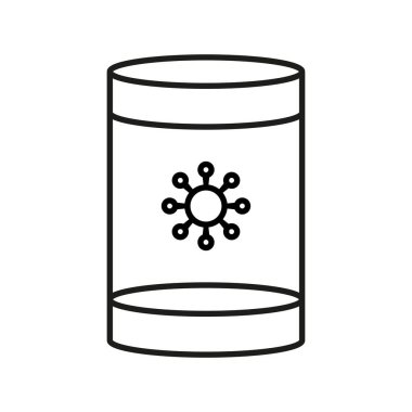 covid19 virüs parçacık çizgisi biçiminde pot