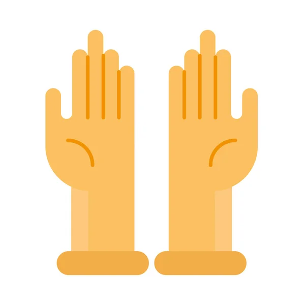 Gumowe rękawiczki płaski styl ikona — Wektor stockowy