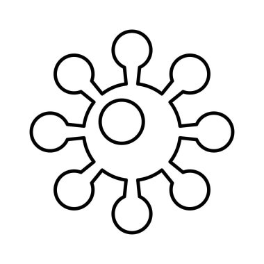 covid19 virüs parçacık çizgisi biçimi