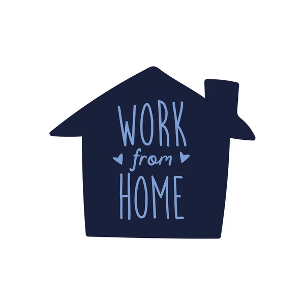 Εργασία από το σπίτι εκστρατεία επιστολόχαρτα στο σπίτι επίπεδη στυλ — Διανυσματικό Αρχείο
