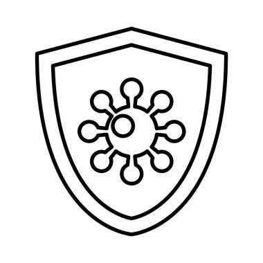 covid19 virüs parçacığı kalkan hattı biçiminde