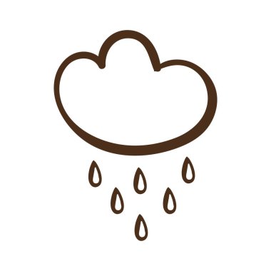 Yağmurlu bulut çizgisi biçimi simgesi