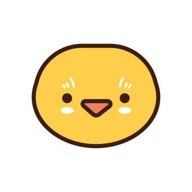 Şirin küçük civciv Kawaii hayvan kuyruğu ve doldurma stili