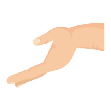 İnsan elleri izole edilmiş simge alıyor