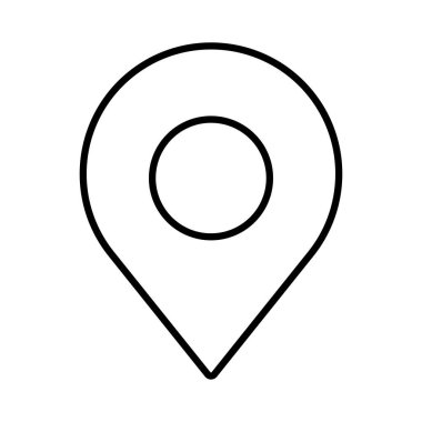 pin işaretleyici konum çizgisi biçimi simgesi