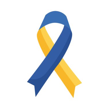 down sendromu kampanya kurdelesi düz stil simgesi