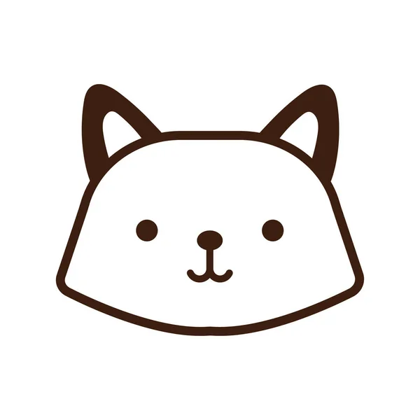 可爱的狐狸卡瓦动物系列风格 — 图库矢量图片