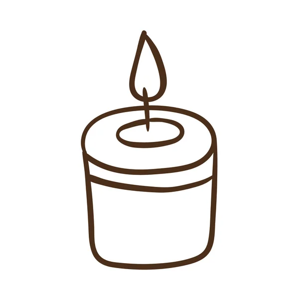 Толстая иконка линии свечи — стоковый вектор