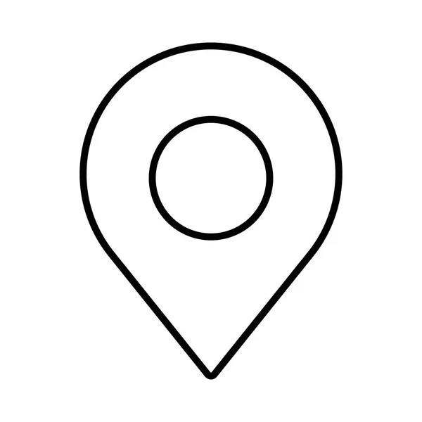 Pin pointer ícone de estilo de linha de localização — Vetor de Stock