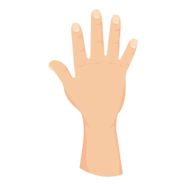 Hand menselijke stop geïsoleerde pictogram — Stockvector