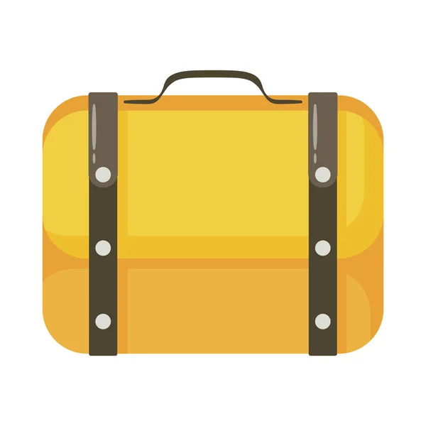 Cestovní kufr plochý styl ikona — Stockový vektor