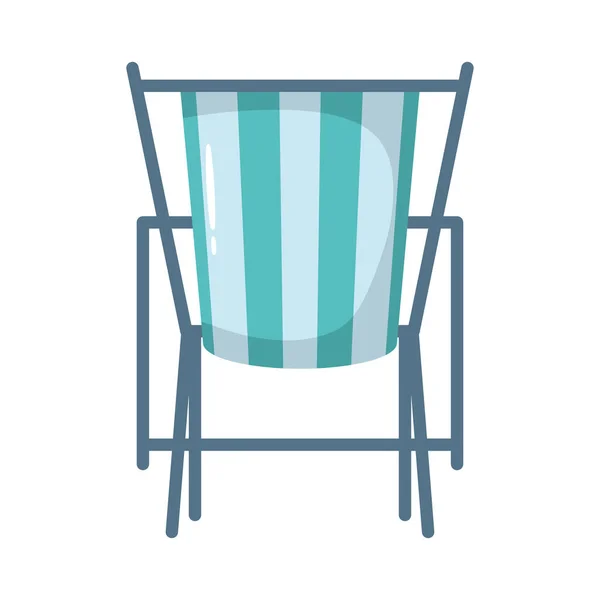 Chaise de plage icône de style plat — Image vectorielle