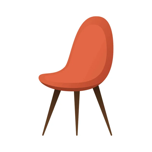 Red chair house forniture isolated icon — Διανυσματικό Αρχείο