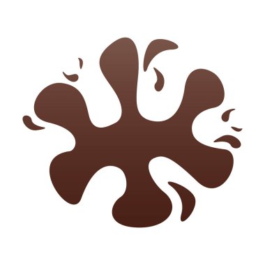 Kahve sıvısı izole edilmiş simgeyi sıçratır